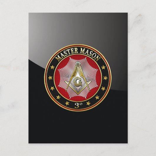 [100] Master Mason - Platz und Kompasse 3. Stufe Postkarte (Vorderseite)