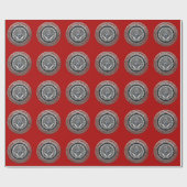 [100] Master Mason - Silver Square & Compasses Geschenkpapier (Flach)