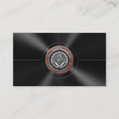 [100] Master Mason - Silver Square & Compasses Visitenkarte (Vorderseite)