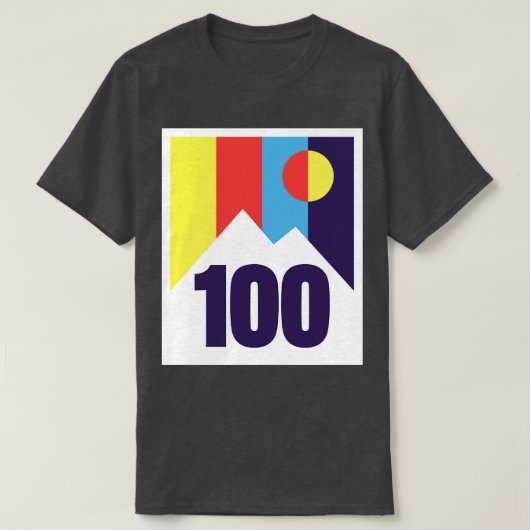 100 Meilen Mountain Sunset T-Shirt (Design vorne)