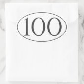 100 Meilen Ovaler Aufkleber (Tasche)