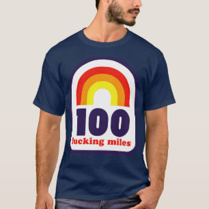 100 Meilen Trail und Ultra Running Rainbow Funny T-Shirt