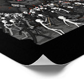 100 Men vs 1 Gorilla, Gift for Him, Gorilla Debate Poster (Ecke)