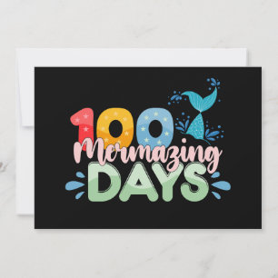 100 Mermazing Days 100. Tag der Schule Meerjungfra Einladung