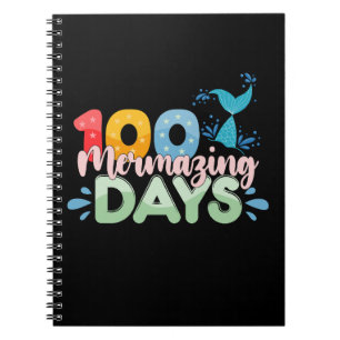 100 Mermazing Days 100. Tag der Schule Meerjungfra Notizblock