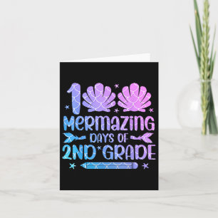 100 Mermazing Days of 2nd Grade 100th Day of Schoo Karte