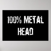 100% Metallkopf Poster (Vorne)