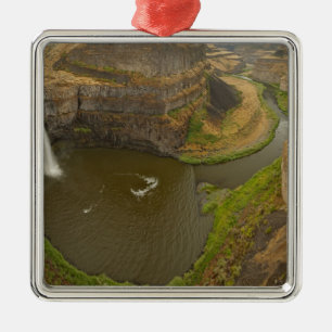 100 Meter hoch Staat Park Palouse Falls in Silbernes Ornament