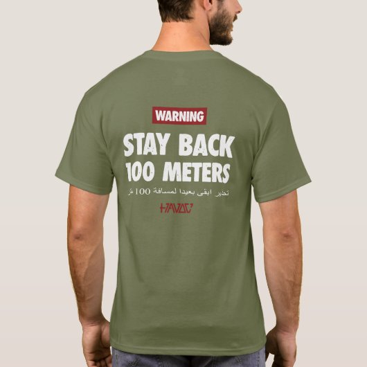 100 Meters Olive Tee for Military Vets, Havoc7 (Rückseite)