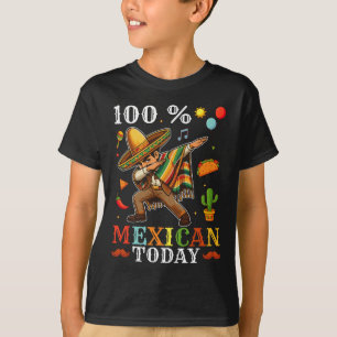 100% Mexikaner heute Kinder Cinco De Mayo Dab Mexi T-Shirt