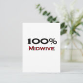 100 % Midwive Postkarte (Stehend Vorderseite)
