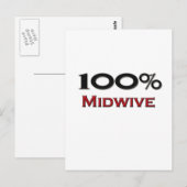 100 % Midwive Postkarte (Vorne/Hinten)