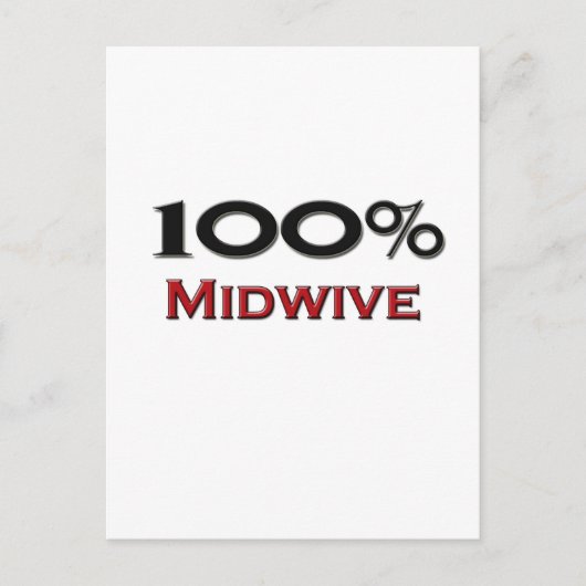 100 % Midwive Postkarte (Vorderseite)