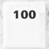 100 Miler Oval Aufkleber (Tasche)