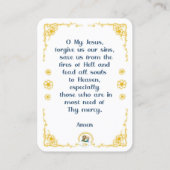 100 Mini St. Jacinta Visitenkarte (Rückseite)