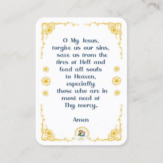 100 Mini St. Jacinta Visitenkarte (Rückseite)