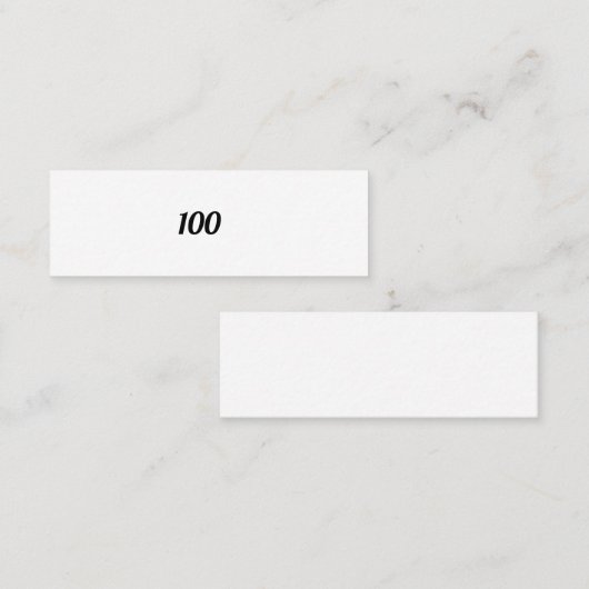 100 MINI VISITENKARTE (Vorne/Hinten)