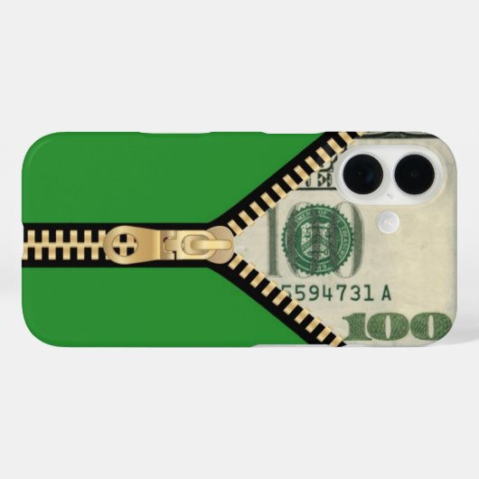 100 $ Money Zipper Case-Mate iPhone Hülle (Rückseite (Horizontal))