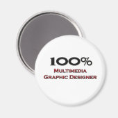100 % Multimedia-Grafik-Designer Magnet (Vorderseite/Rückseite)