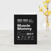 100% Muskelmuskulatur Mommy - Bodybuilding Fitness Karte (Gelbe Blume)