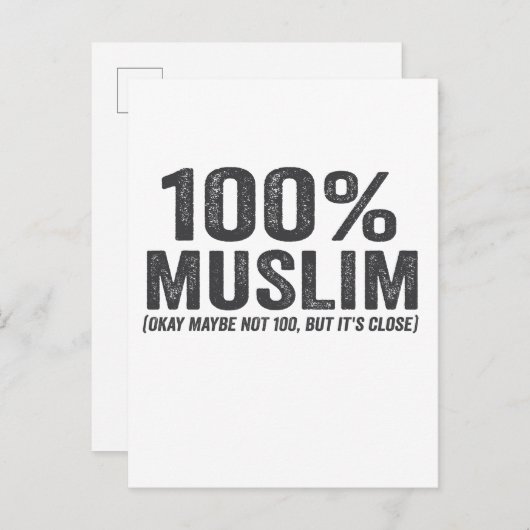 100 Muslime, vielleicht nicht 100 Funny Ramadan Ei Ankündigungspostkarte (Vorne/Hinten)