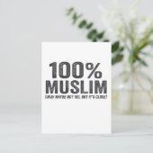 100 Muslime, vielleicht nicht 100 Funny Ramadan Ei Ankündigungspostkarte (Stehend Vorderseite)