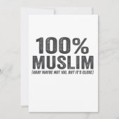 100 Muslime, vielleicht nicht 100 Funny Ramadan Ei Dankeskarte (Vorderseite)