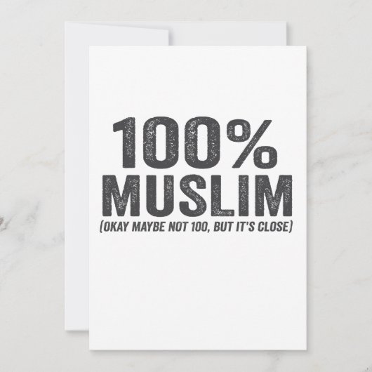 100 Muslime, vielleicht nicht 100 Funny Ramadan Ei Einladung (Vorderseite)
