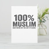 100 Muslime, vielleicht nicht 100 Funny Ramadan Ei Einladung (Stehend Vorderseite)