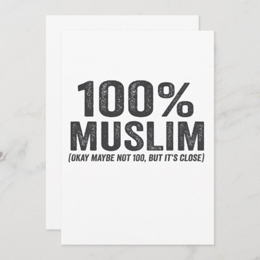 100 Muslime, vielleicht nicht 100 Funny Ramadan Ei Einladung (Vorne/Hinten)