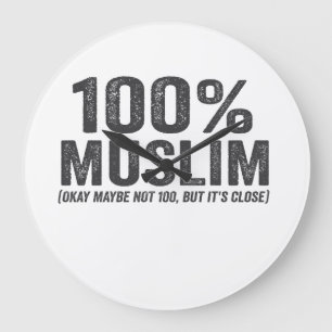 100 Muslime, vielleicht nicht 100 Funny Ramadan Ei Große Wanduhr