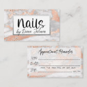 100 Nägel Erinnerung Rose Marmor Visitenkarte (Vorne/Hinten)