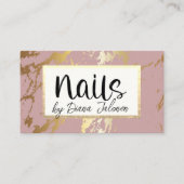 100 Nägel Erinnerung Rose Marmor Visitenkarte (Vorderseite)