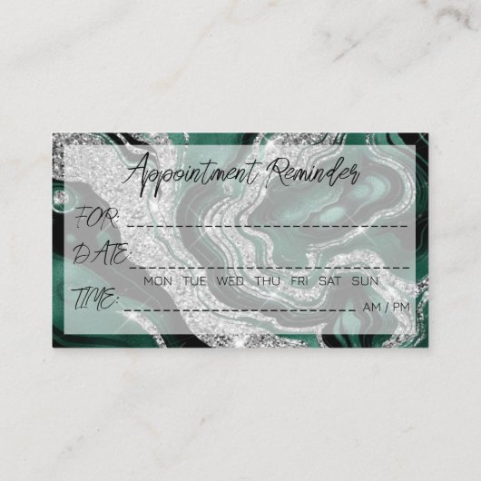 100 Nägel Erinnerung Rose Marmor Visitenkarte (Rückseite)