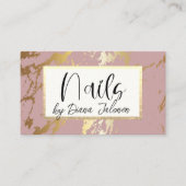 100 Nägel Erinnerung Rose Marmor Visitenkarte (Vorderseite)