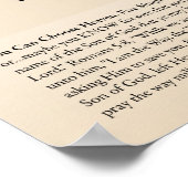 100 Namen von Jesus englische Rechtschreibung Poster (Ecke)