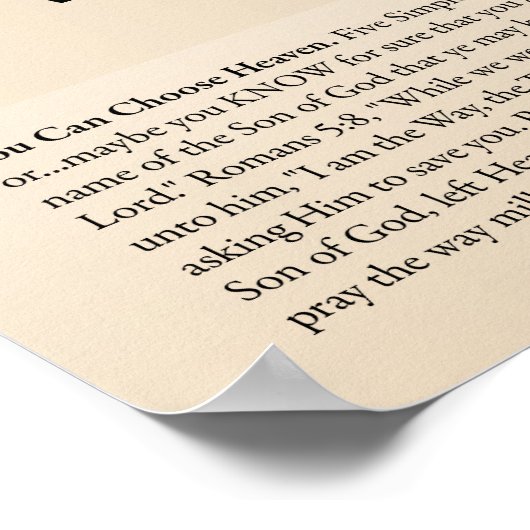 100 Namen von Jesus englische Rechtschreibung Poster (Ecke)