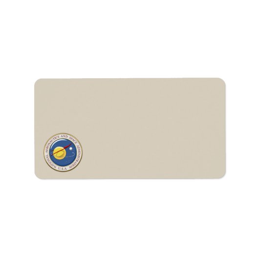 [100] NASA-Emblem [3D] Adressaufkleber (Vorne)
