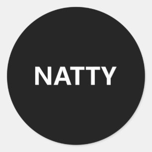100% Natty Muskelaufbauprodukt Runder Aufkleber