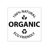 100% Natur, Bio, Ökologisch Gummistempel (Prägung)