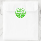 100% naturbelassene Agrarproduktion Runder Aufkleber (Tasche)