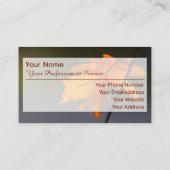 100% naturbelassener Bio Waldstil Visitenkarte (Rückseite)