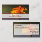 100% naturbelassener Bio Waldstil Visitenkarte (Vorne/Hinten)