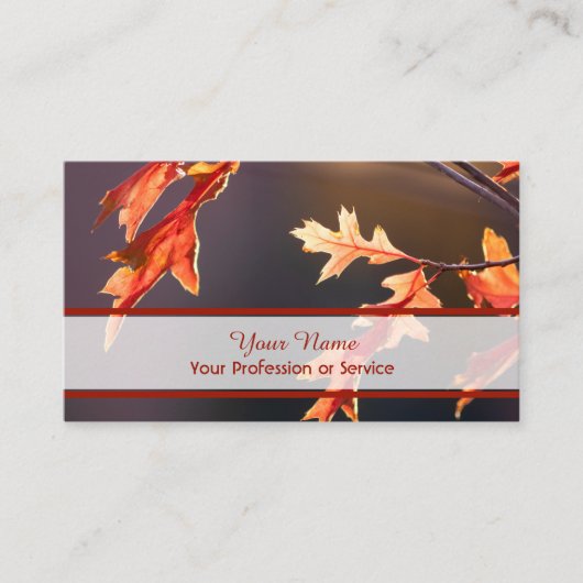 100% naturbelassener Bio Waldstil Visitenkarte (Vorderseite)