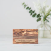 100% Naturholzkorn im Bio Holzstil Visitenkarte (Stehend Vorderseite)