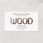 100% natürliche Bio Holzbriefe Holzkorn Visitenkarte (Rückseite)