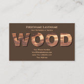 100% natürliche, Bio Holzbriefe in Holzkorn Visitenkarte (Rückseite)