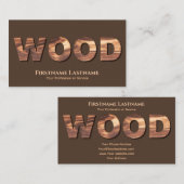 100% natürliche, Bio Holzbriefe in Holzkorn Visitenkarte (Vorne/Hinten)