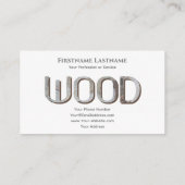 100% natürliche, Bio Holzbriefe Visitenkarte (Rückseite)