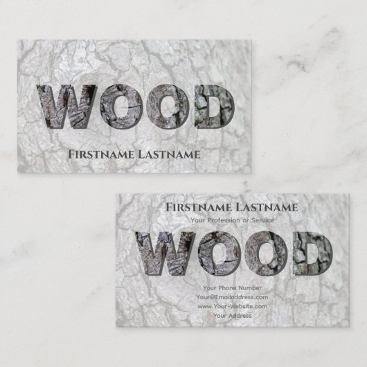 100% natürliche Bio Holzbriefe Visitenkarte (Vorne/Hinten)